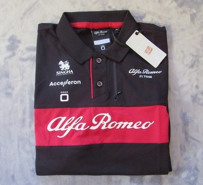 CODE-ZERO Alfa Romeo F1  Stretchy Premium Team  Polo Shirt  Sauber  NWT Size L