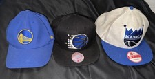 Lot of 3 Hats NBA Bundle Including Mitchell & Ness SnapBack 9FIFTY KINGS Gldn St