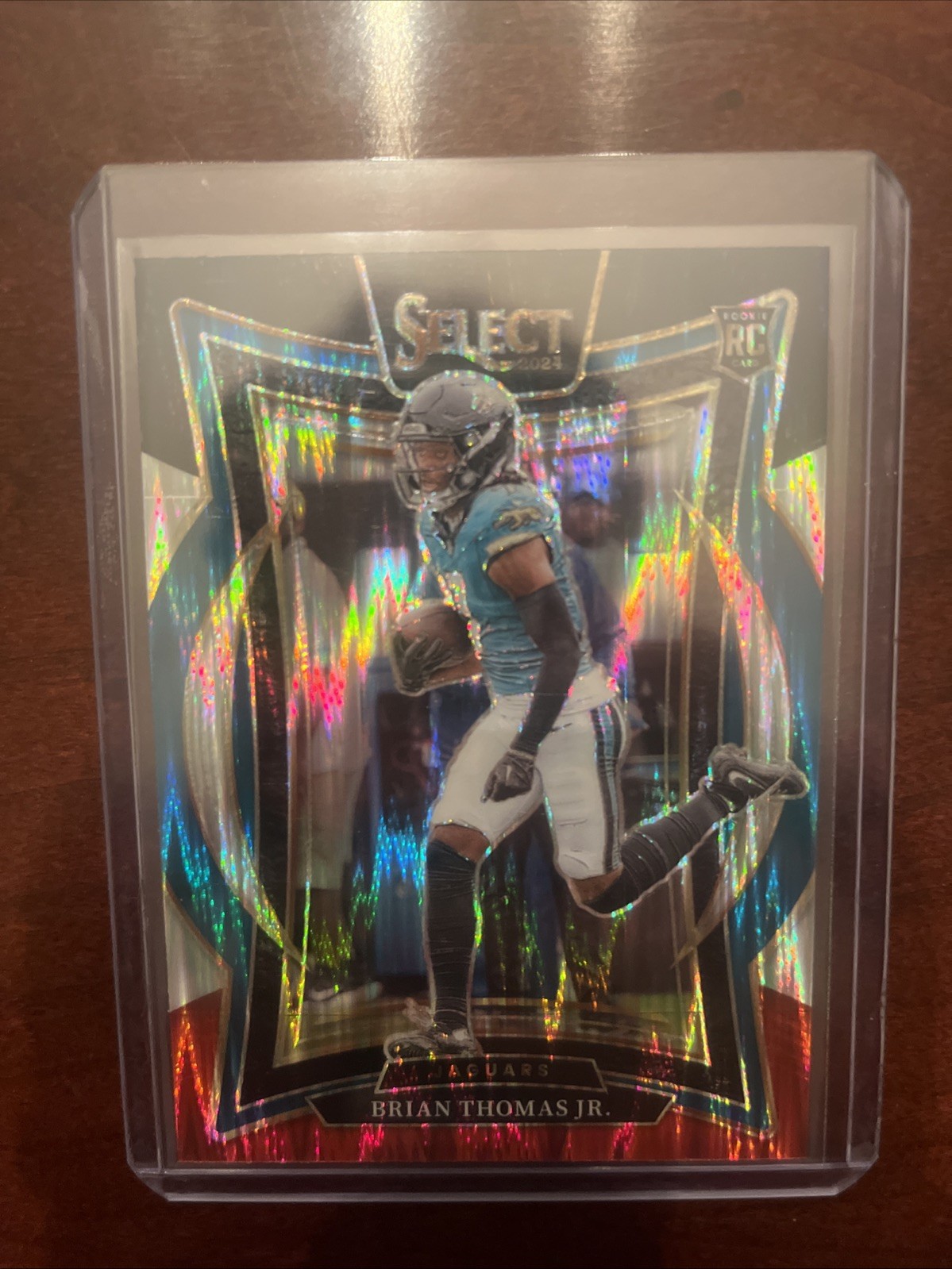 2024 Panini Select - Concourse Brian Thomas Jr. #91 Black & Red Shock Prizm (RC)