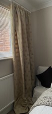 Gold Coloured Lined Curtains-Heavy Thick Material-228x228cms-Nice Condition