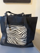 Italian Leather Clutch Bag with Pony Hair, Suede & Embossed Snakeskin Western Design — listing 6