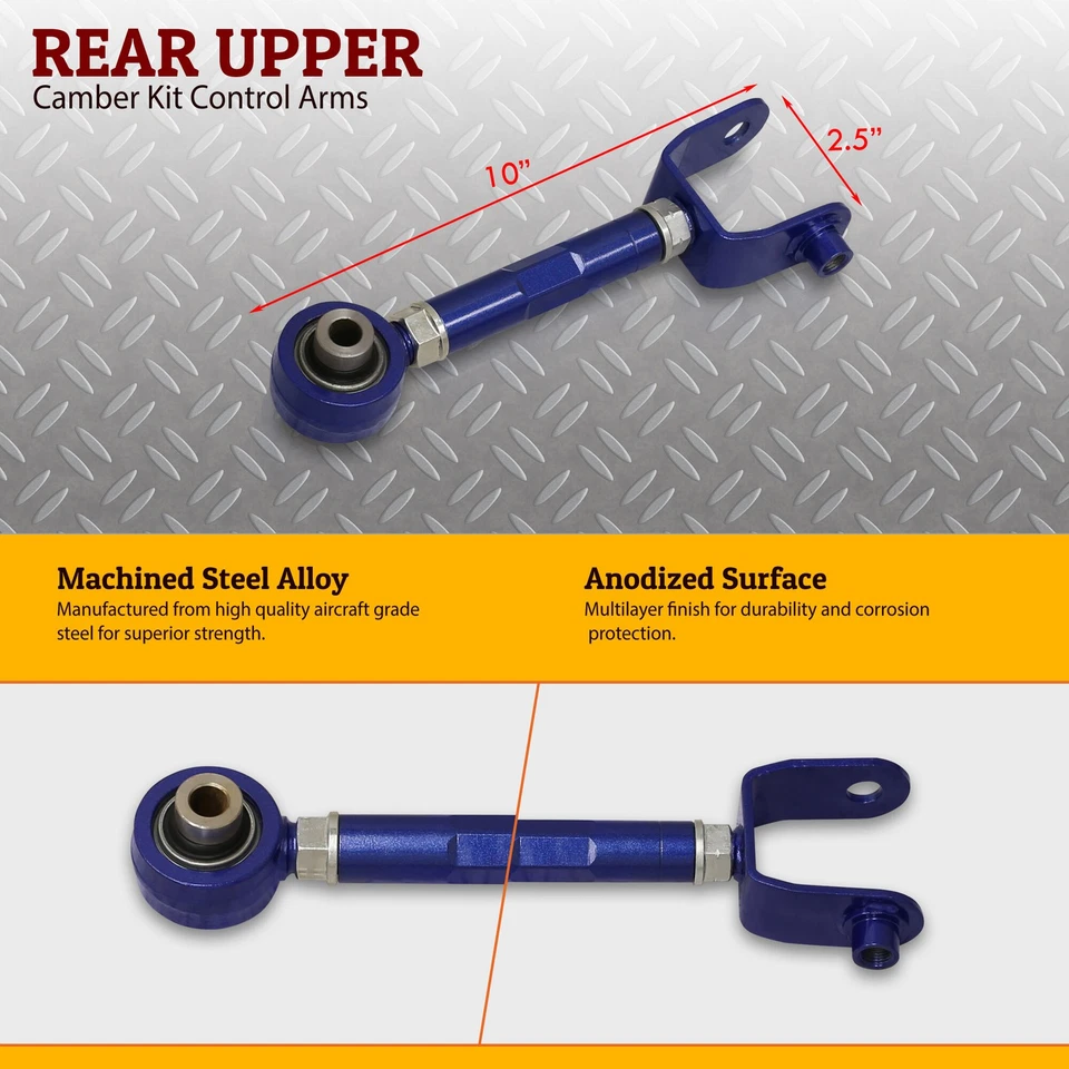Rear Alignment Camber Kit Caster Toe Traction Arms BL For 16-24 Mazda Miata MX-5 - Image 4 of 4
