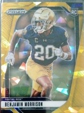 2025 Panini Prizm Draft Picks - Benjamin Morrison #75 Gold Ice Prizm (RC)