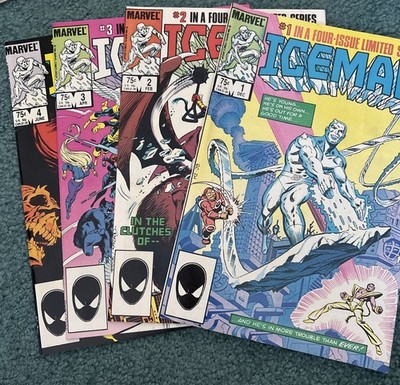 ICEMAN #1-4 Complete Mini Series SET 1984 MARVEL COMICS
