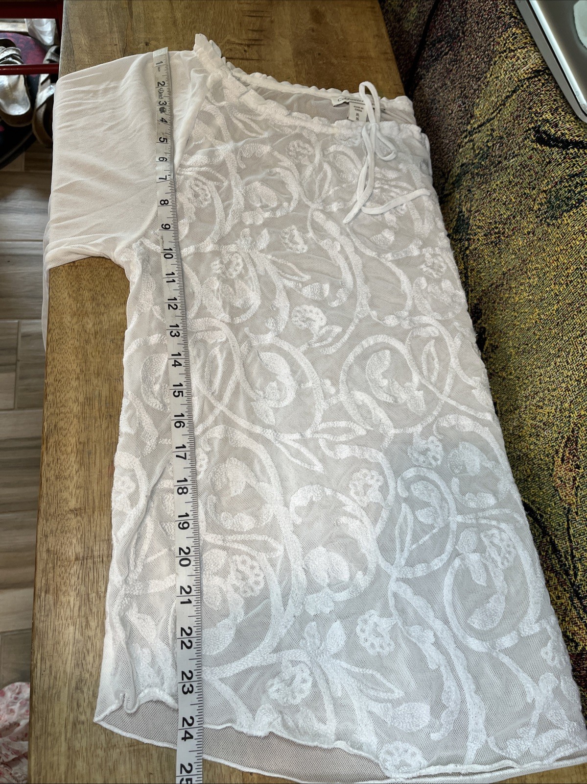 Coldwater Creek Mostly To Semi Sheer XL 16 Lace T… - image 5