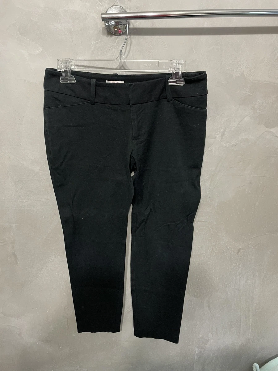 Pantalon Femme Merona En Coton Noir - Taille 6, Style Chino, Occasion Très Bon état
