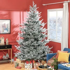 9' Artificial Christmas Tree with Realistic Branch Tips, Auto Open for Party