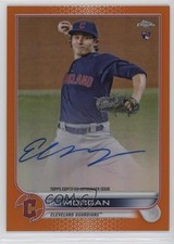 2022 Topps Chrome Rookie Orange Refractor 18/25 Eli Morgan #RA-EM Auto 17hc