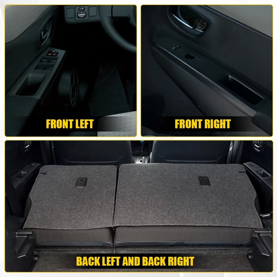 Juego de 4 molduras de bisel interruptor ventana puerta eléctrica para Toyota Yaris 2012-2014 4 puertas Foto 4 de 4