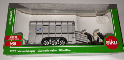 SIKU Farmer Metal 1969 Viehanhänger 1:50 NEUWERTIG unbespielt