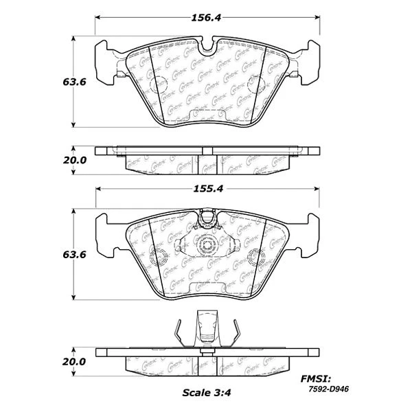 For BMW X3 2004-2010 StopTech 309.09460 Sport Performance Front Brake Pads Foto 2 de 3