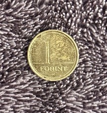 Hungary 1 Forint Yellow Coin 1992 Uncertified Ungraded Collectible Currency