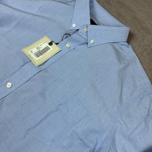 UNTUCKit Hillside Select Shirt Mens Medium Blue Wrinkle Free Regular Fit FLAWS