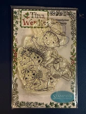 New Stampavie GIDDY UP Clear Stamp - TINA WENKE Retired