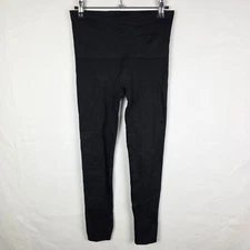 SPANX High Waisted Look At Me Now Black Seamless Compression Leggings Size M