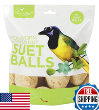 Pacific Bird  Supply Co Mealworm and Mixed Nut Suet Balls 12 Pack