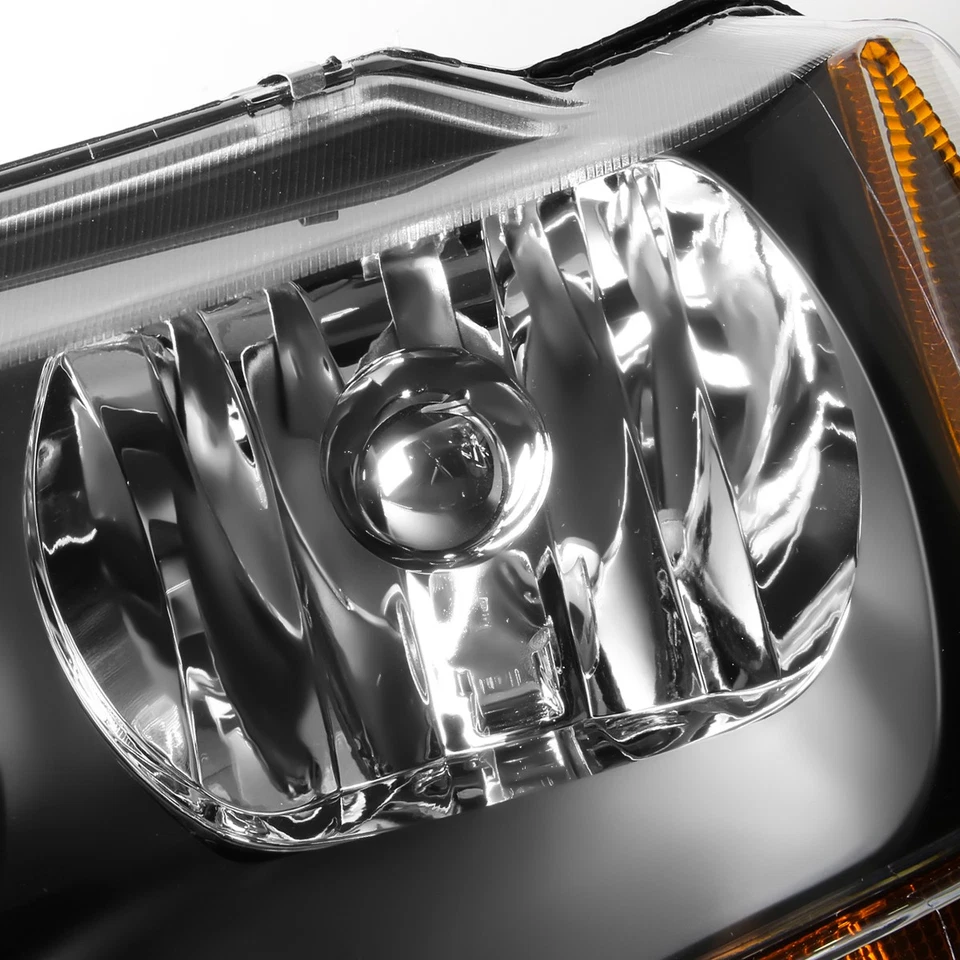 Faro de lámpara antiniebla + lateral ámbar carcasa negra para Jeep Grand Cherokee 1999-2004 Foto 3 de 4