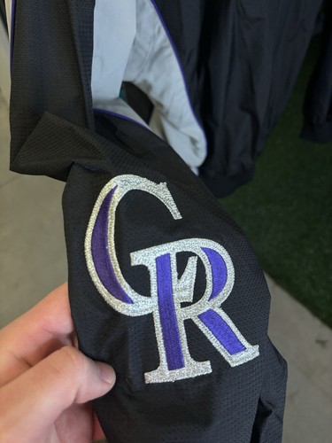 Giacca riscaldante MLB Colorado Rockies full zip uomo XXL Majestic autentica - Foto 6 di 7