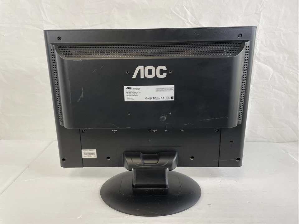 AOC LCD MONITOR 221LVWk 1680 x 1050 VGA D-Sub LCD Monitor + Cables Great - Image 4 of 4