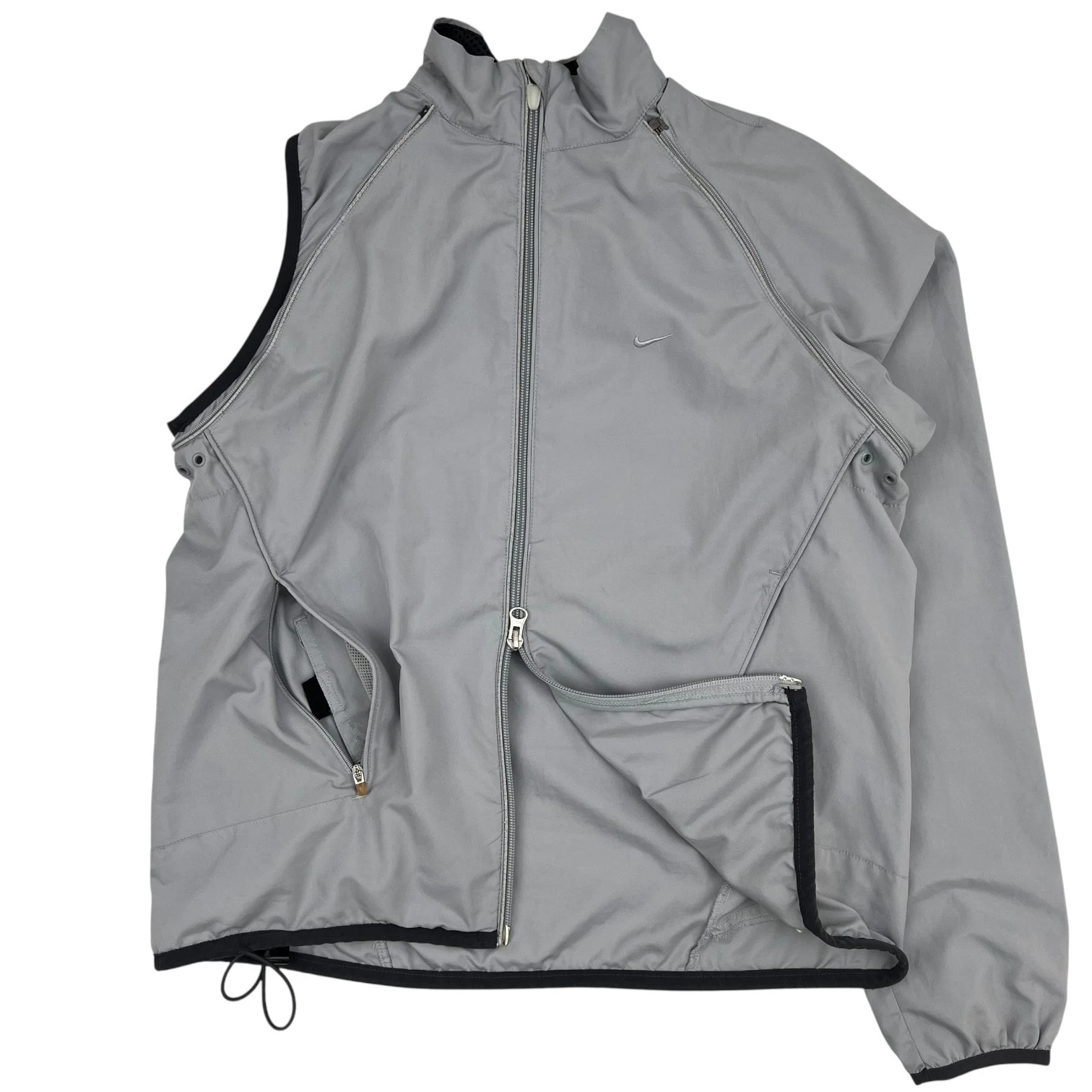 Vintage Minimal Nike Grey Convertible 3M Jacket [2000s] - Men's Small