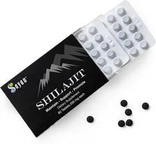 Pure Shilajit 12000mg with 85 Trace Minerals 60 Tab Supply