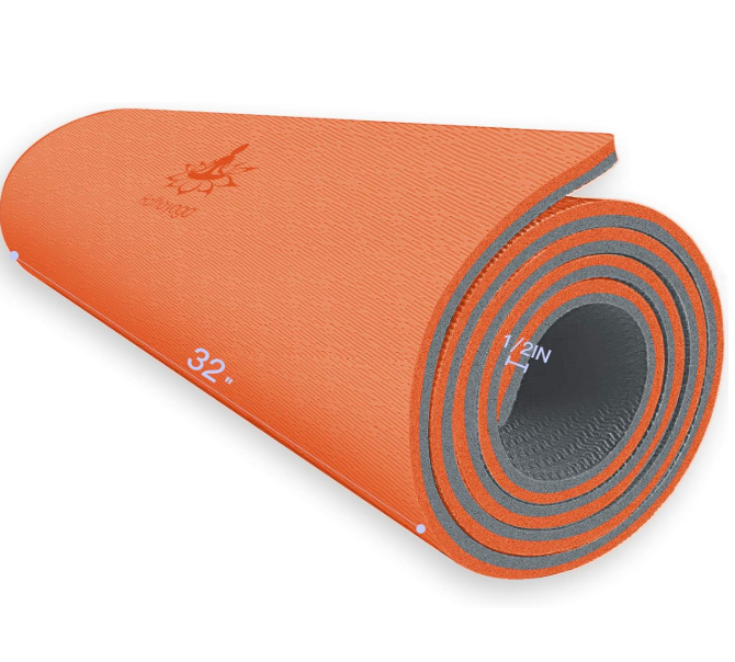 BalanceFrom 120x48 Inch Blue Folding Exercise Mat for Gymnastics Fitness