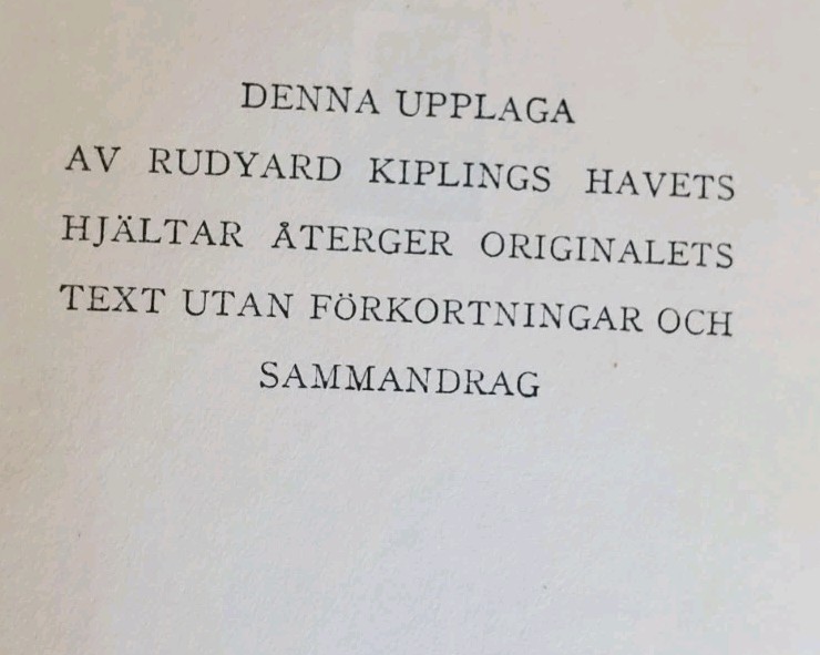 Swedish Book 1947 Rudyard Kipling & John Steinbeck Stockholm Albert Bonniers