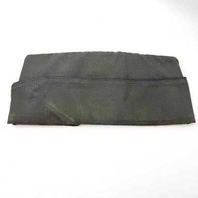 Vintage US Military Garrison Cap Men 7 1/2 Wool Blend Drab Retro Army Minimalist