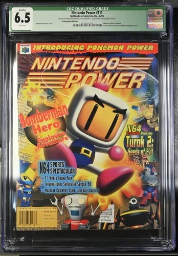 New Listing1998 Nintendo Power Magazine Bomberman Hero CGC 6.5 Video Game Vintage
