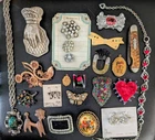 Antique Vintage Art Deco Estate Jewelry Stuff Lot Bakelite Buttons Pocket Knife
