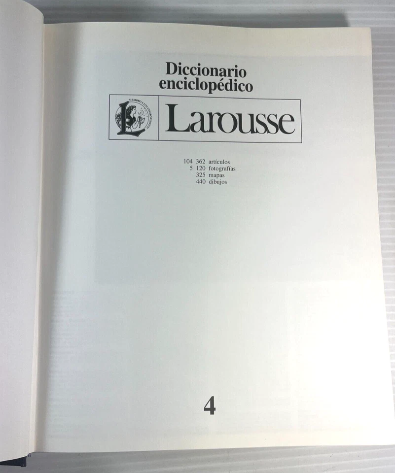 Diccionario Enciclopedico Larousse 8 Volumenes In Color 1995 2nd Edition Spanish - Image 4 of 4