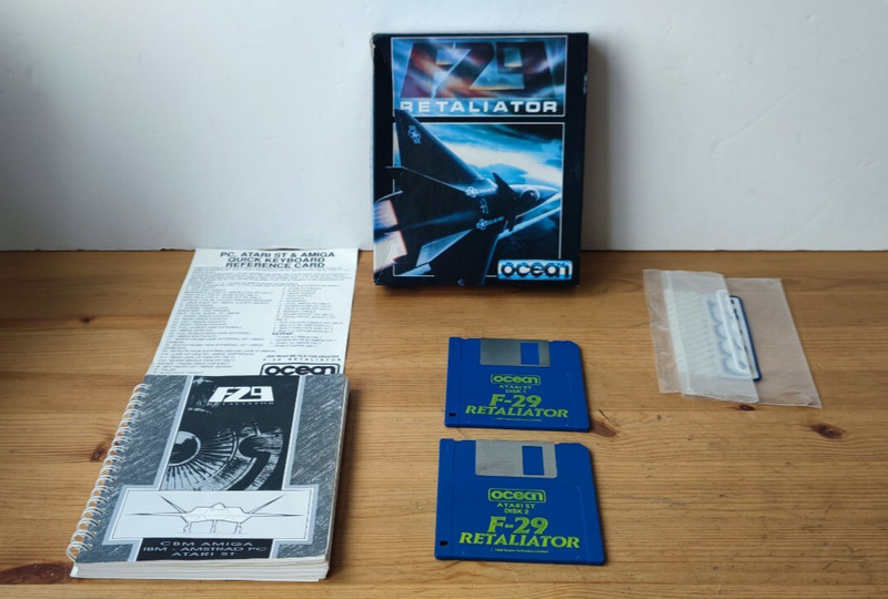 Atari ST Disk F-29 Retaliator 1989 Vintage Disc Game Box & Instructions VGC
