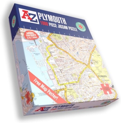 Großbritannien A-Z Karte von Plymouth 1000 Teile Puzzle Exklusive Straßenkarte
