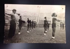 Vintage untraveled postcard players in milan football figc series