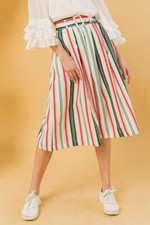 A Woven Midi Skirt Multicolor