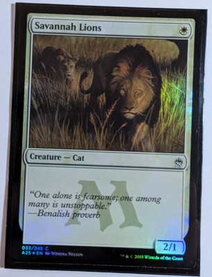 MTG; Savannah Lions; EN; NM; Masters 25; A25 C 033; Common; Foil