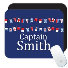 Gift Mousepad : Personalized Maritime Flags For Captain Naval Beach Boat Smith