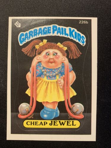 1986 Topps Garbage Pail Kids Series 6 Cheap Jewel Sticker Card 226b Cartoon Back - Picture 1 of 4