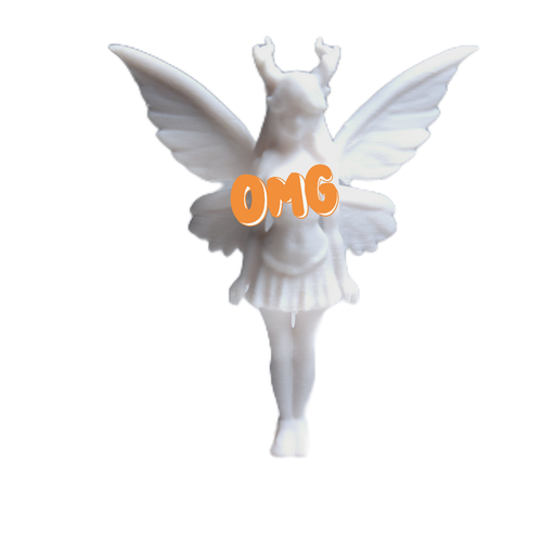 Figura Modelo Hada Cornuda en Topless Fantasía NSFW Sin Pintar Impresa en 3D Blanca - Imagen 3 de 4