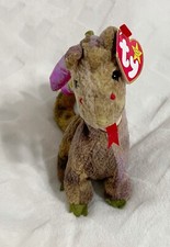 Ty Beanie Babies Retired Scorch the Dragon with Wings Beanie Plush, 1998
