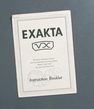 EXAKTA VX INSTRUCTION BOOKLET, 1952/133435