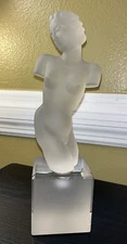 Eleon Von Rommel, Female Torso, "Ingrid" Collection VINTAGE GLASS SCULPTURE 