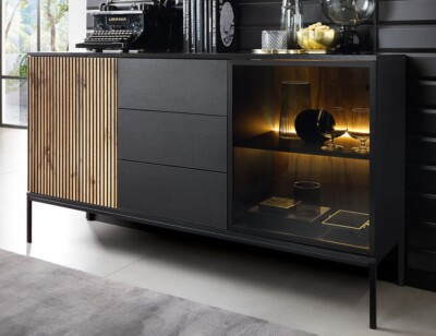 Kommode Sento KSZ154 Highboard Loft Anrichte Sideboard mit Led Beluchtung M24