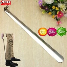 20.5" Extra Long Handle Shoe Horn Stainless Steel Handled Metal Shoehorn Horns