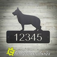 Custom German Shepherd Dog Home Address Sign Mail House Dog Memorial Pet