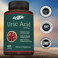 High Quality Uric Acid Support Supplement - 60 Vegetarian Capsules