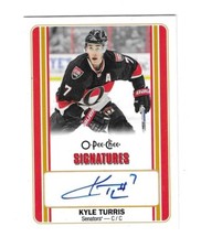 Kyle Turris 2016-17 O-Pee-Chee Signatures Auto Card #S-KT
