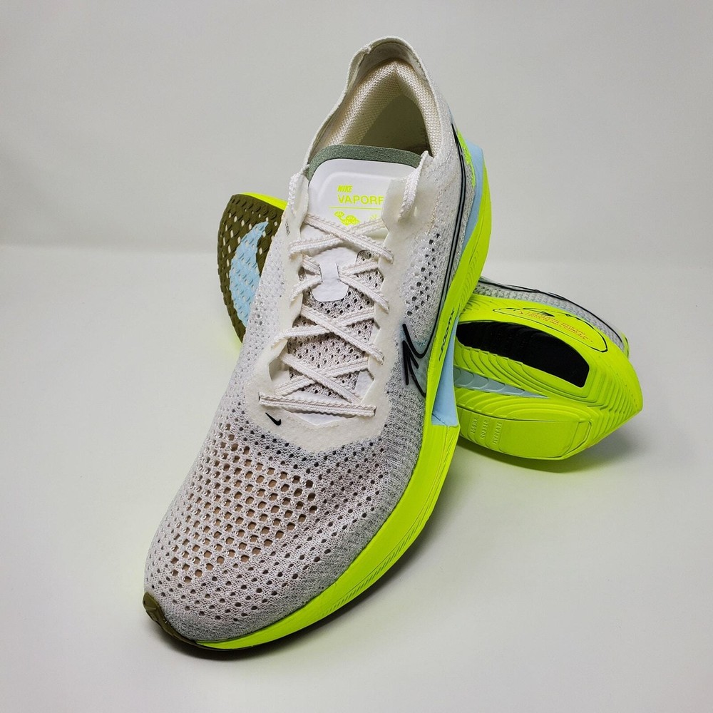 Nike ZoomX Vaporfly Next% 3 Running Shoes Men Size 13 Sail Glacier Blue Volt HQ3450-147