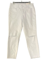 LC Lauren Conrad Womens Mid-Rise light blue Skinny Cuffed Ankle Jeans S-10 NEW