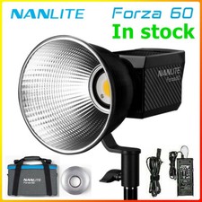 NANLITE Forza 60 5600K 60W Portable COB LED Video Light Photo Studio Spotlight